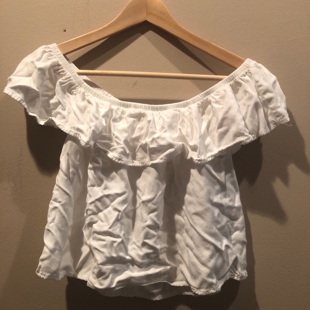 White Off-the-shoulder Top
